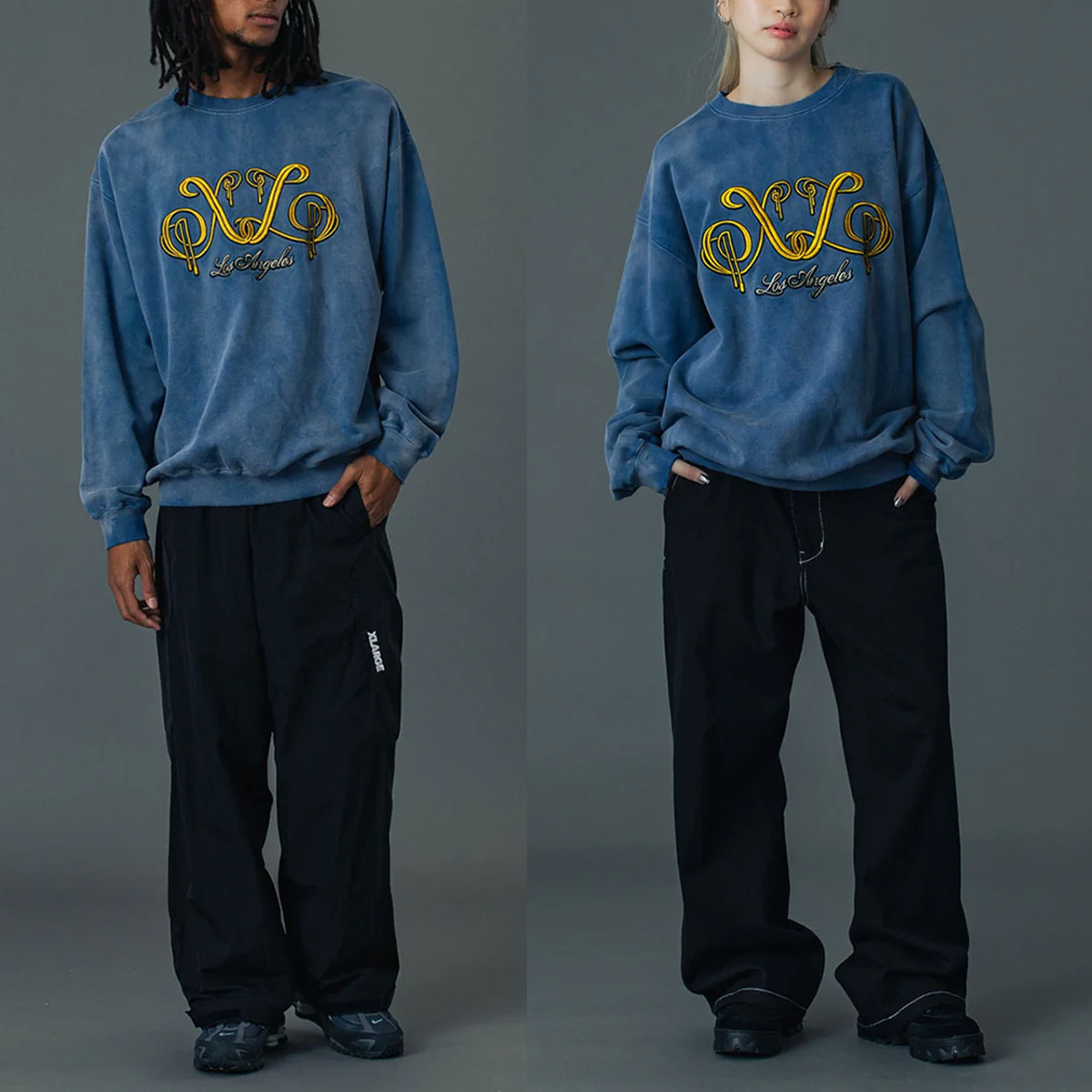 エクストララージ メンズ スウェット トレーナー トップス ロゴ 全2色