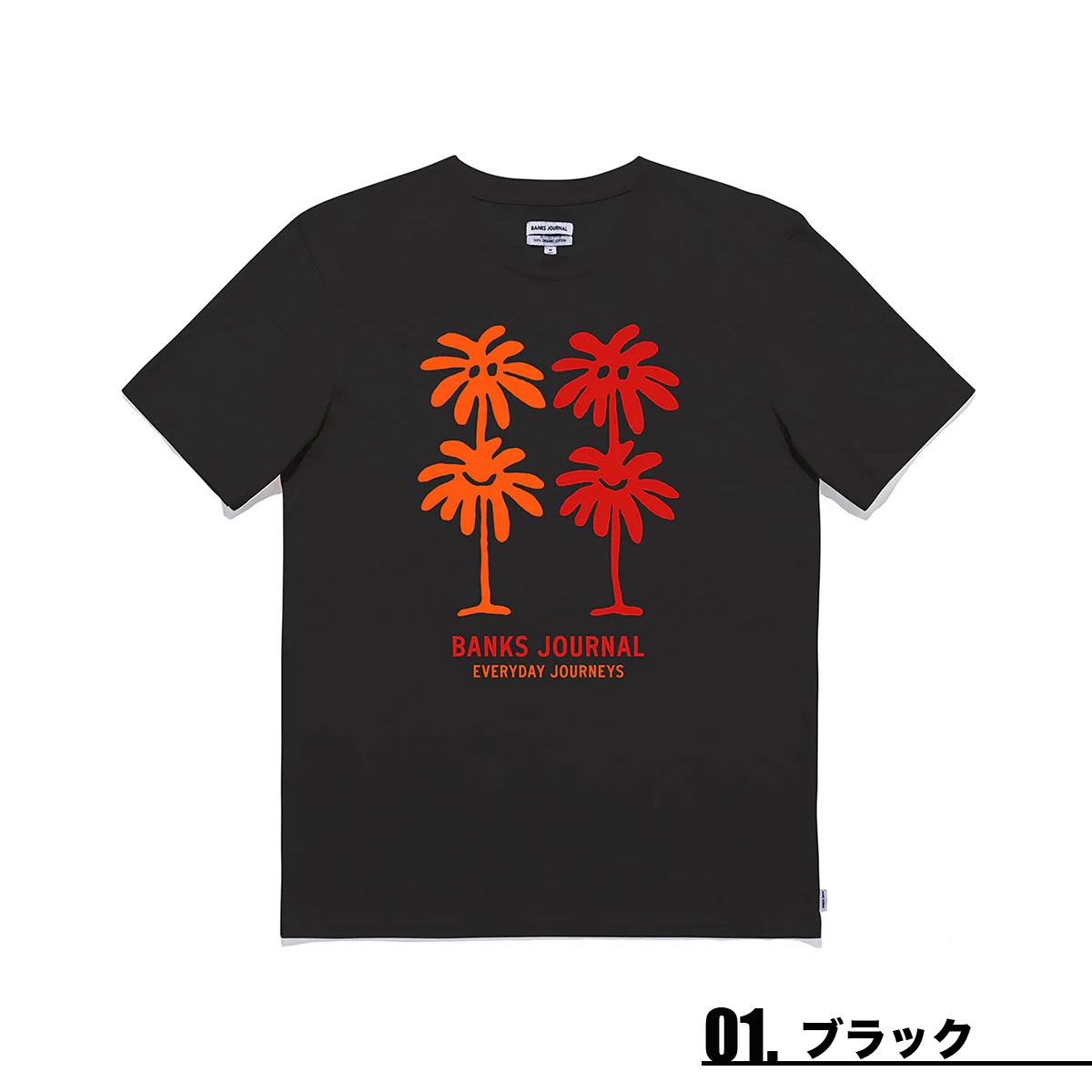 バンクス Tシャツ メンズ 半袖 接触冷感 SPRING HYBRID TEE 黒