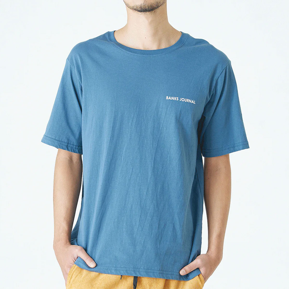 バンクス Tシャツ メンズ 半袖 ロゴ シンプル 無地 LABEL TEE 白 黒 紺