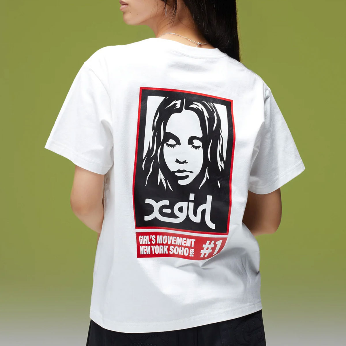 X-GIRL | COLORED BOX FACE S/S TEE【105263011018】