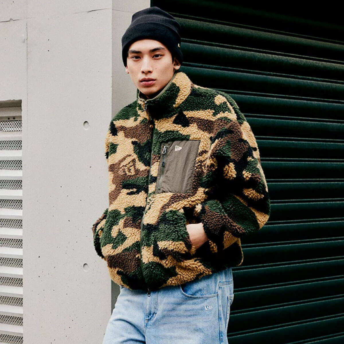 NEW ERA ニューエラ ボアブルゾン ウッドランドカモ 15129514