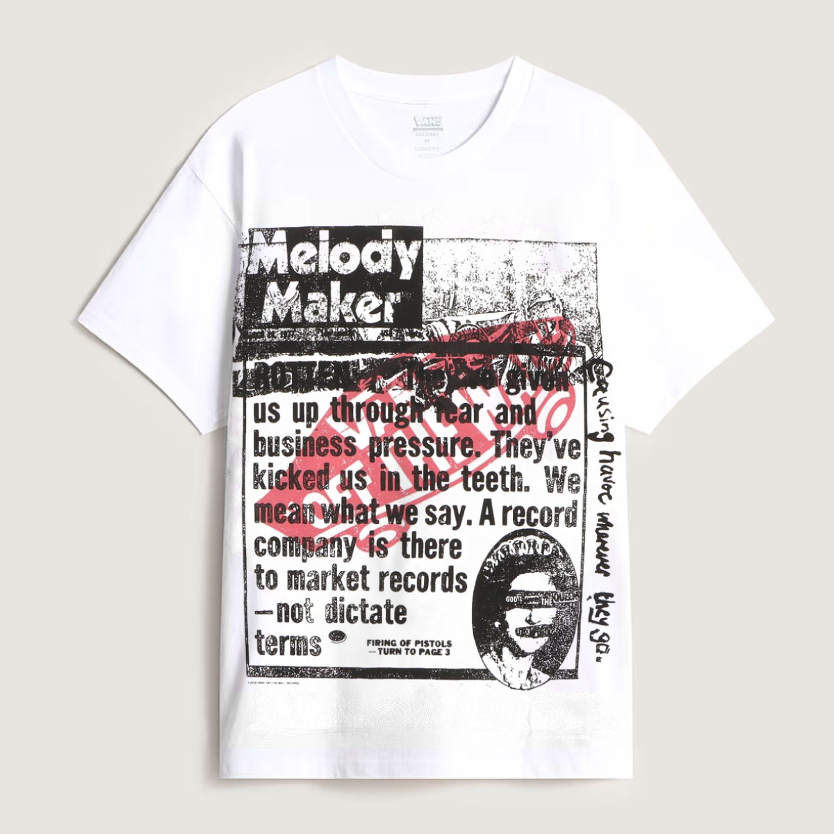VANS ヴァンズ Sex Pistols Read All About It T-Shirt VN00134PWHT