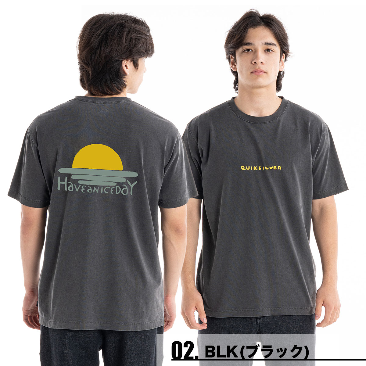 クイックシルバー Tシャツ 半袖 ティーシャツ メンズ バックプリント ロゴ HAVE A NICE DAY ST 全3色 サーフィン 人気ブランド  QUIKSILVER 新作【QST231010】-ジャックオーシャンスポーツ