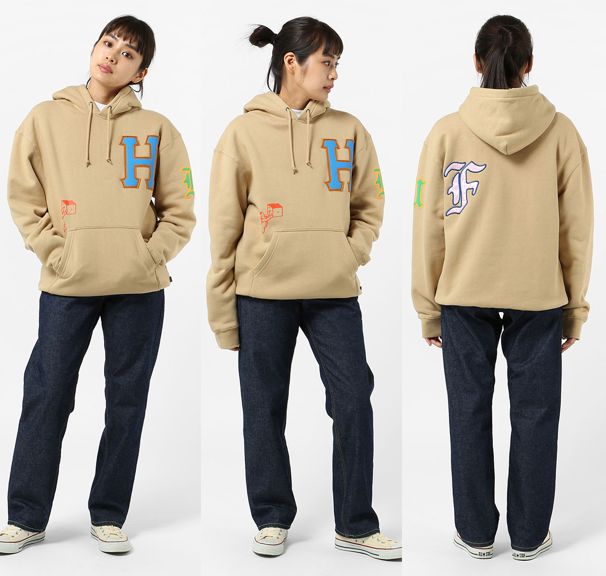 HUF ハフ プルオーバー パーカー ジップアップ フーディー