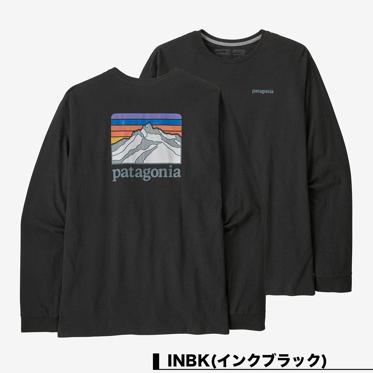 Patagonia パタゴニア ロンT 長袖 Tシャツ トップス メンズ バックプリント クルーネック サーフィン 釣り アウトドア キャンプ  Men's Long-Sleeved Line Logo Ridge Responsibili-Tee 全2色 S M 人気 ブランド 