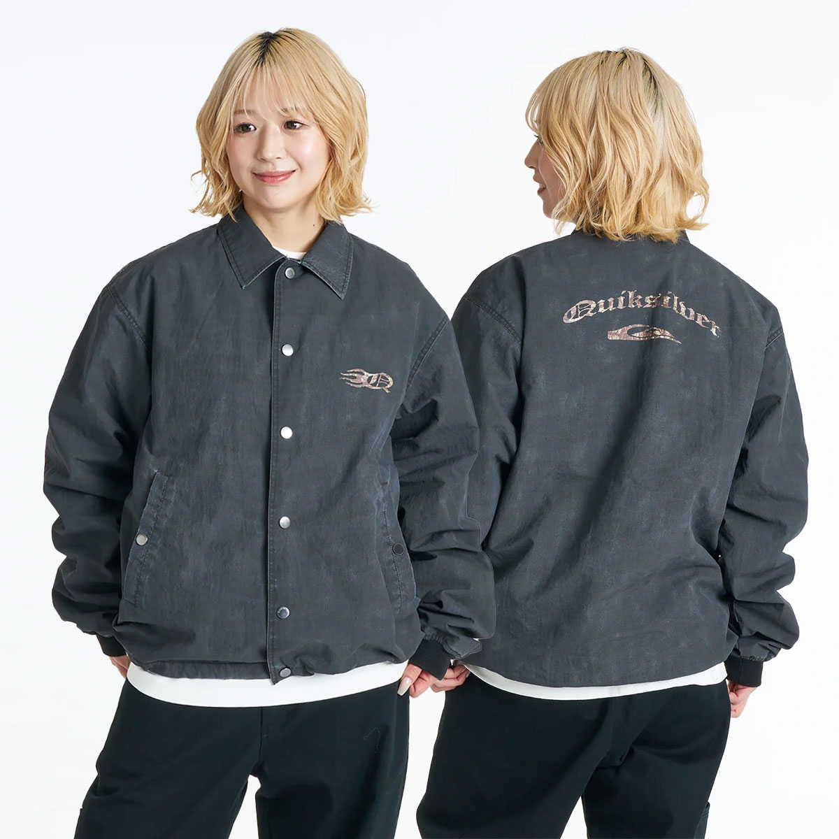 【激レア】石原プロモーション スタッフジャンパー コーチジャケット クイックシルバー メンズ コーチジャケット アウター 古着風 ルーズ