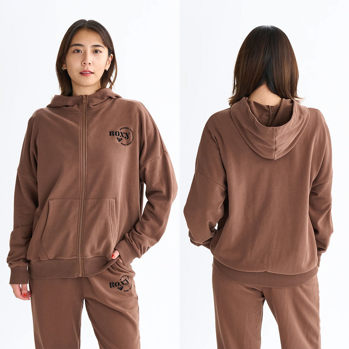 ロキシー レディース ジップアップフーディ パーカー ドロップ