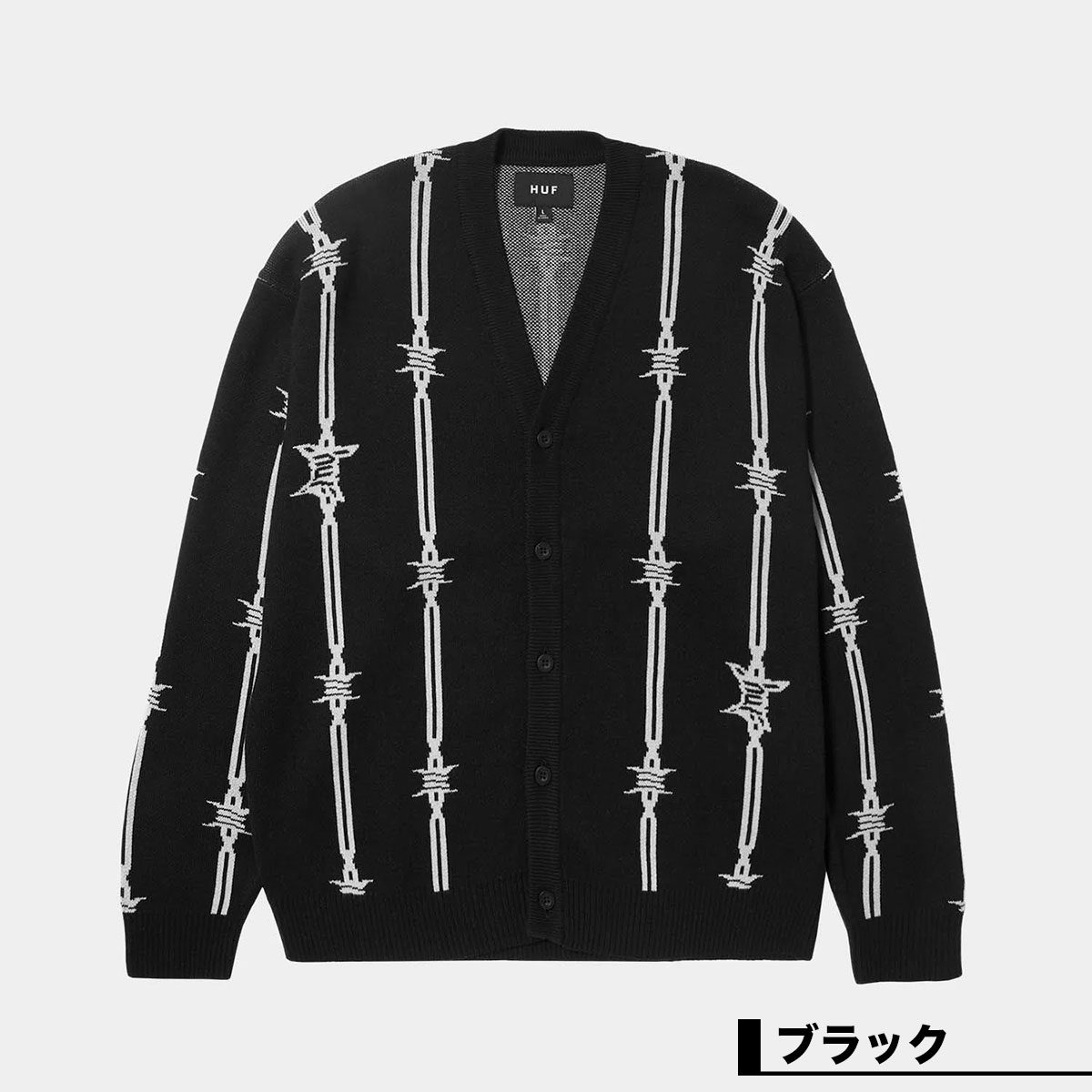 HUF ハフ ニットカーディガン メンズ レディース ジャカード編み 