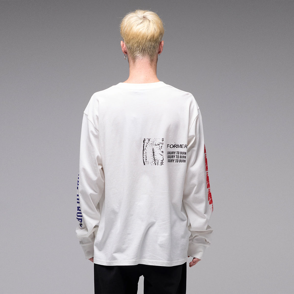 フォーマー メンズ ロンT 長袖Tシャツ トップス ロゴ グラフィック M L