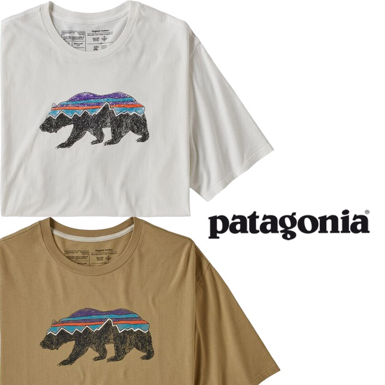 Patagonia パタゴニア Br メンズ フィッツロイ ベア オーガニック Tシャツ Br Br 半袖 Tシャツ Br ss ウェアー Patagonia パタゴニア メンズ 半袖tシャツ ジャックオーシャンスポーツ