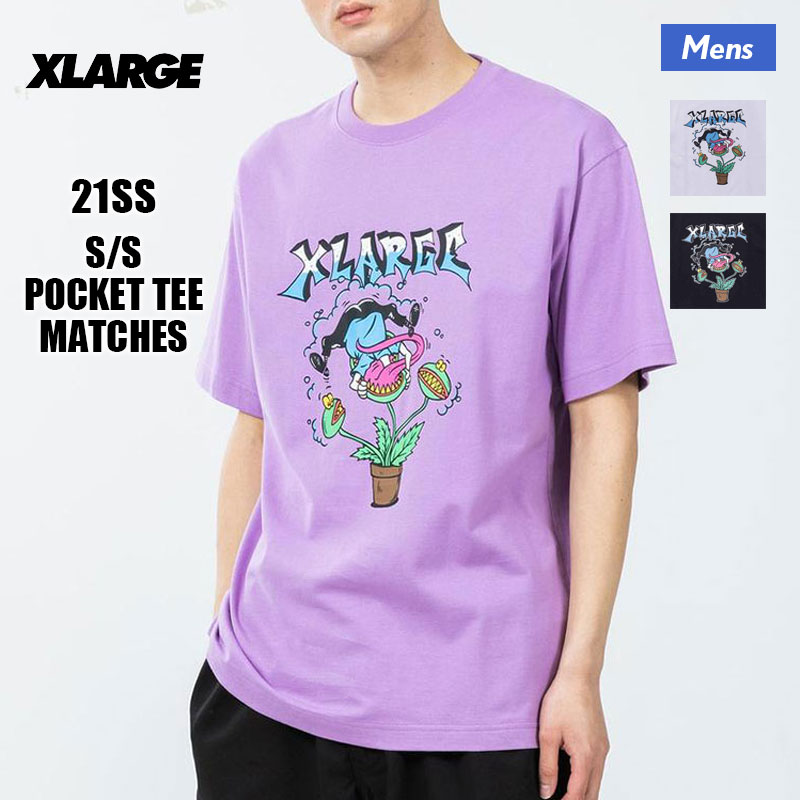 Xlarge エクストララージメンズ 半袖 Tシャツ S S Tee Wide Plant 21ss ブラック ホワイト M L