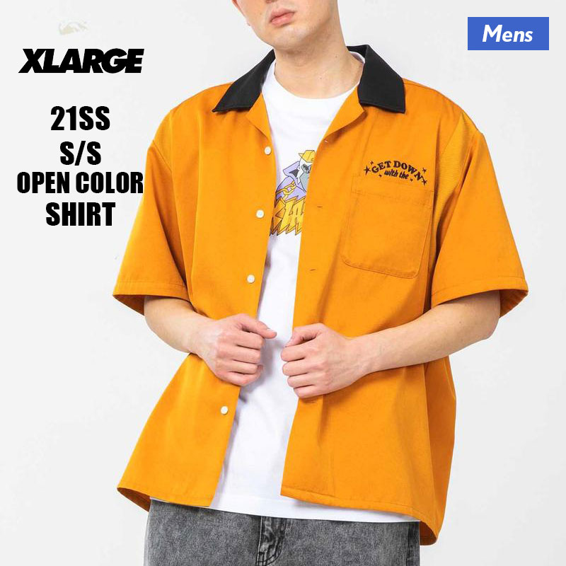 Xlarge エクストララージ Br 半袖 シャツ S S Open Color Shirt メンズ 21ss マスタード グラフィック ブランド別で探す X ジャックオーシャンスポーツ