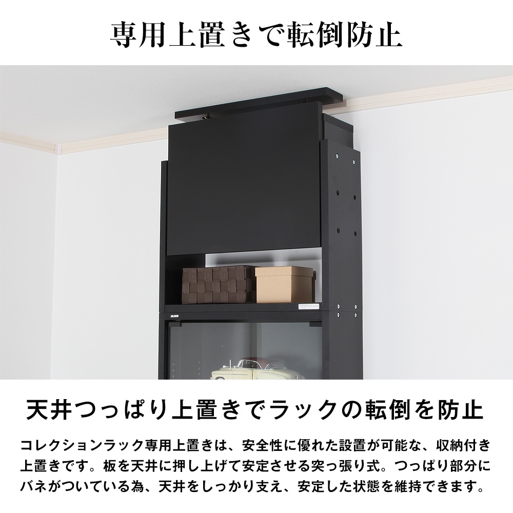 コレクションラック レギュラー ハイタイプ専用上置き ロータイプ 幅