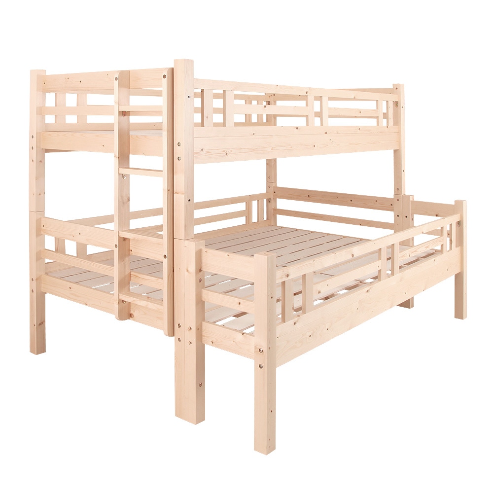 天然木ベッド トンタッタシリーズ商品説明 | カラー:ホワイト 白抜き画像