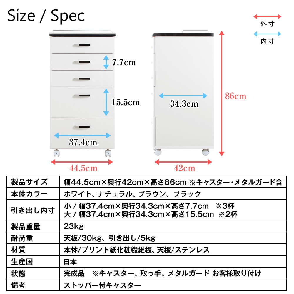 ステンレストップメディカルワゴン 幅45cm×奥行42cm 商品ページ