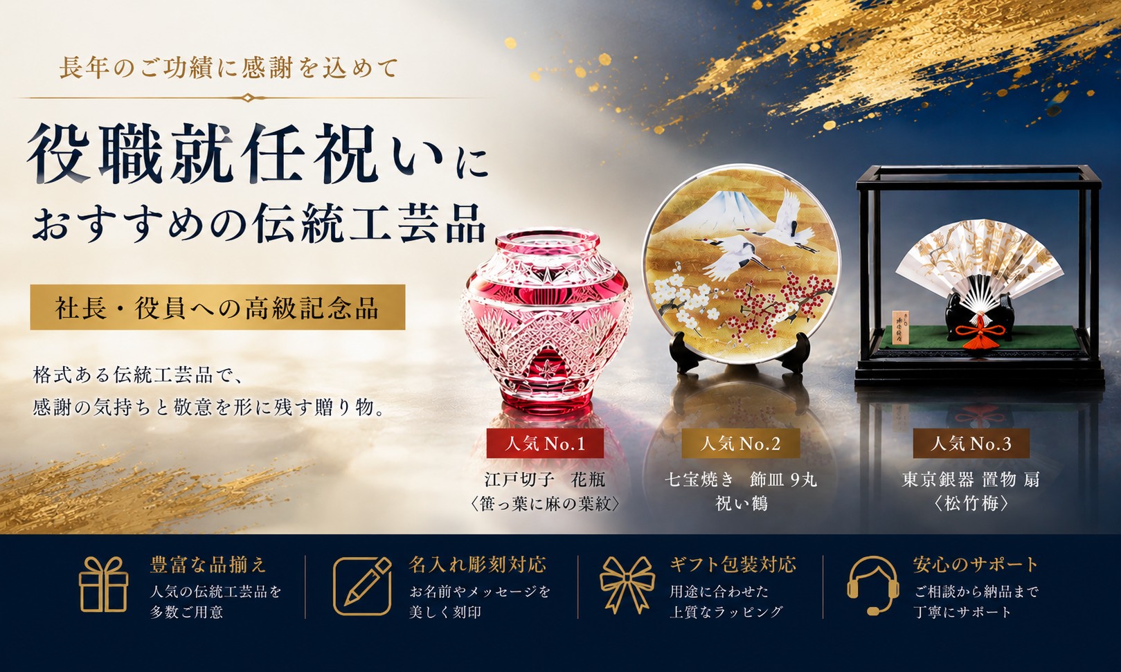 社長・役員の就任祝いTOPバナー