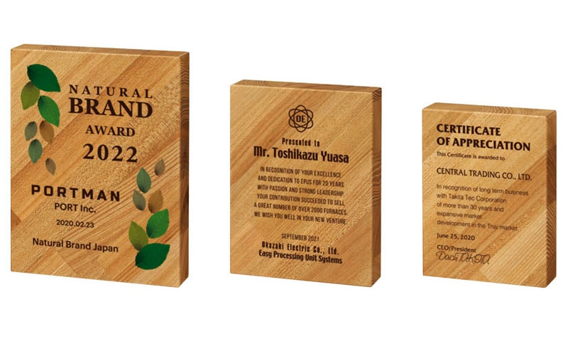 名入れ SDGsトロフィー サイズバリエーション