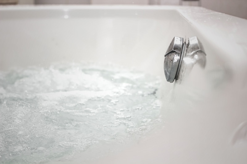 水道水でのすすぎ