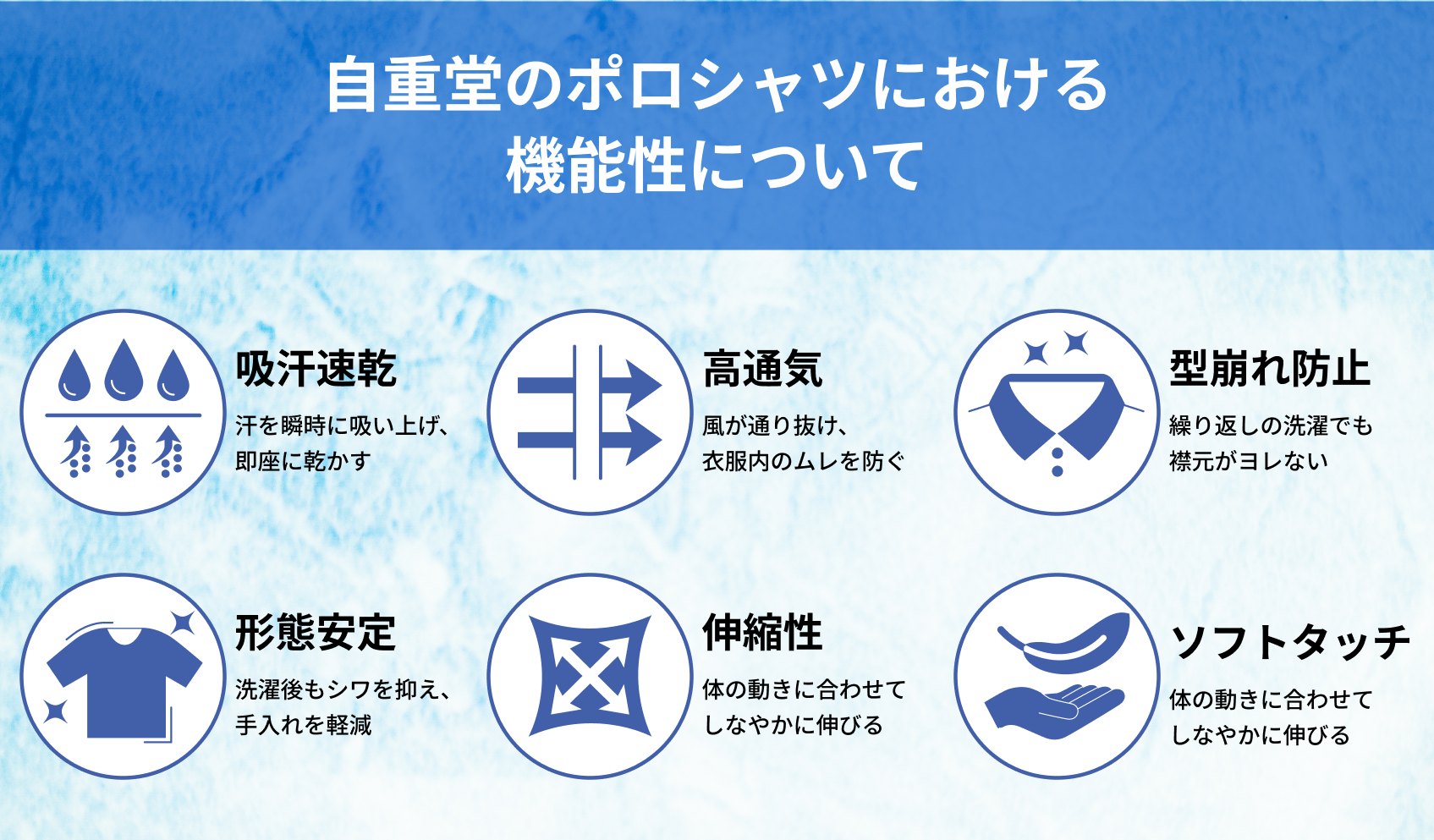 自重堂のポロシャツ機能