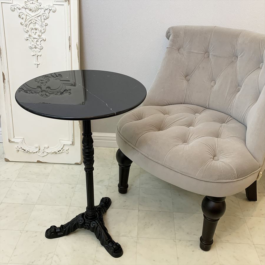 アンティーク　サイドテーブル　大理石 サイドテーブル 大理石 直径40cm