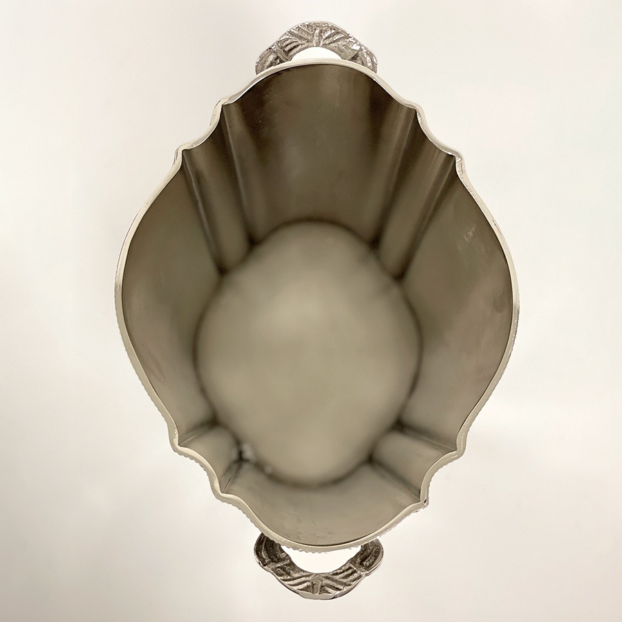 新品クラシック ワインクーラー シルバー 真鍮 レトロ 花器BRASS 新品クラシック ワインクーラー シルバー 真鍮 レトロ 花器BRASS