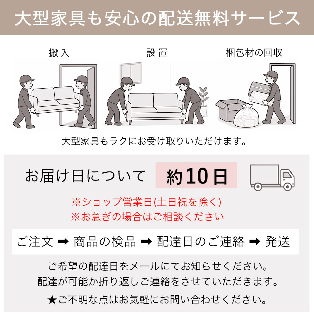 開梱設置無料サービス
