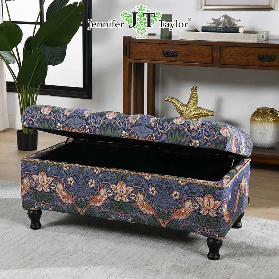 ジェニファーテイラー 収納付きベンチ Jennifer Taylor いちご泥棒 Strawberry Thief