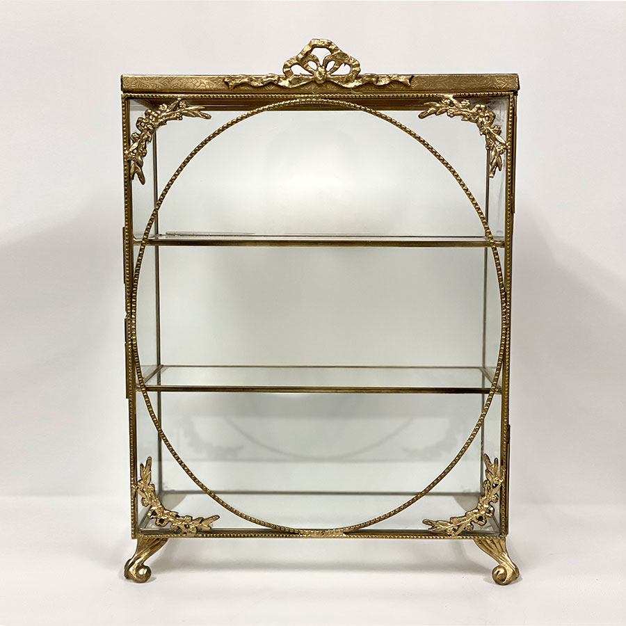 新品お値下げいたしました真鍮ガラス製 コレクションボックス（扉開閉式）2色展開 真鍮×ガラス製 コレクションボックス（扉開閉式）2色展開