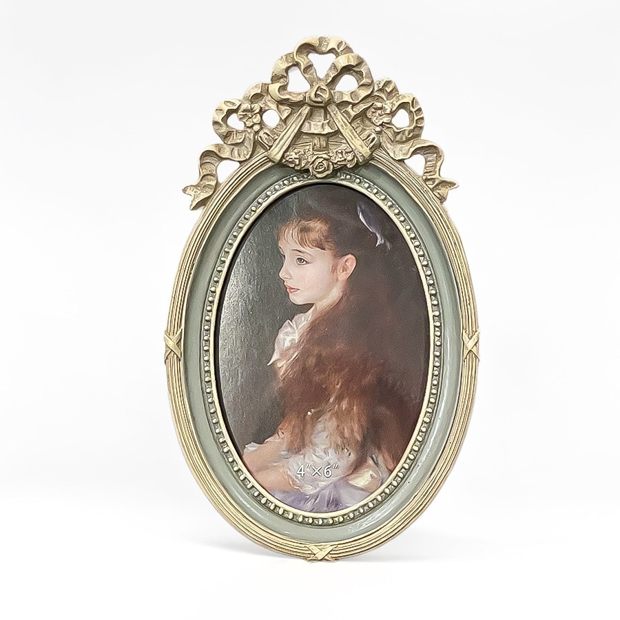 クラシック・写真立て・グレーゴールド