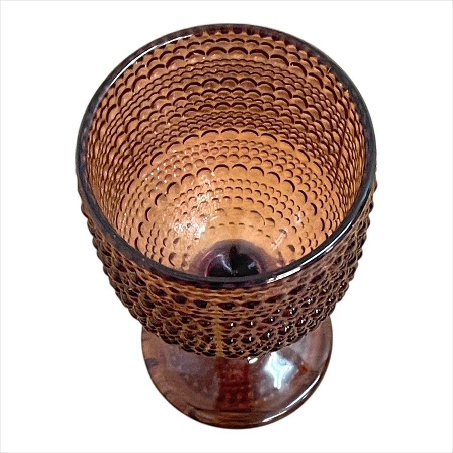 エンボスガラス ゴブレット 高さ14.5cm