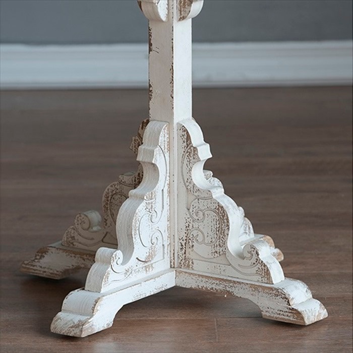 シャビーシック サイドテーブル 木彫り