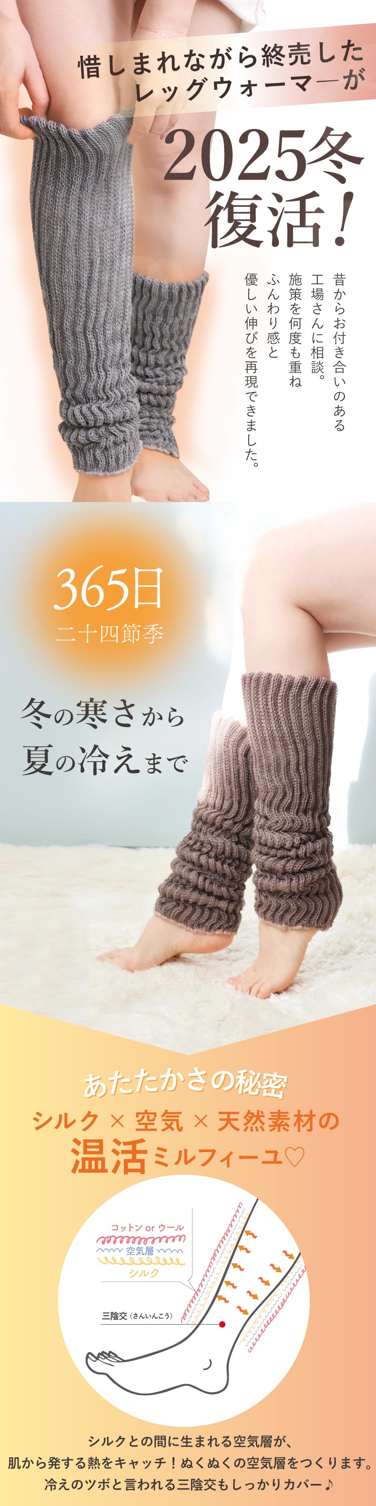 惜しまれながら終売したレッグウォーマーが復活