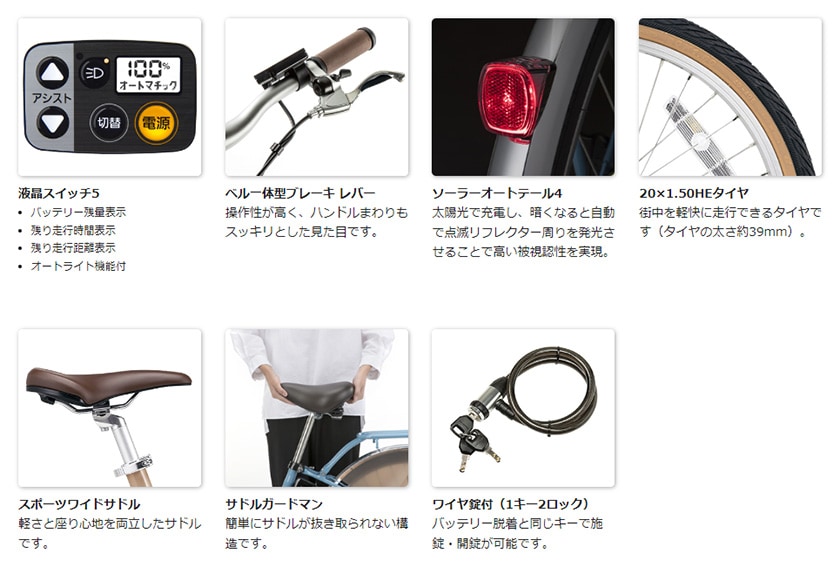 【買い早割】【Panasonic】電動自転車充電器　サドル　ハンドル　セット パーツ