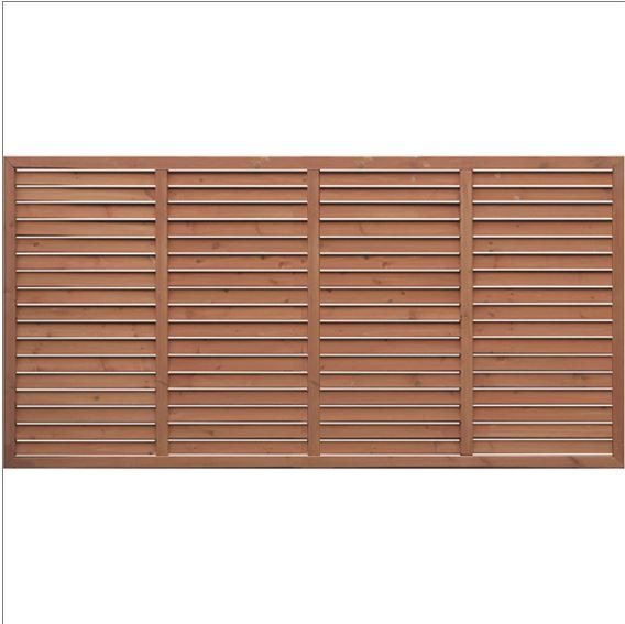 天然木や人工木のウッドデッキセットやラティス Jj Prohome 着色ルーバーフェンス 900 1800 ライトブラウン Aks