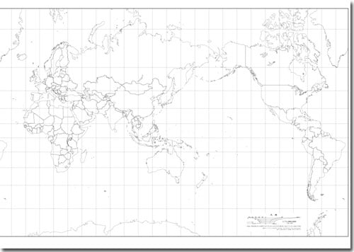 白地図 世界 地図センターネットショッピング