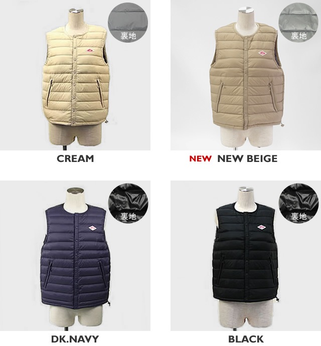 aw ダントン Danton インナーダウンベスト ライトダウンベスト Inner Down Vest Jd 8749 レディース A 通販可能 広島市正規取扱店 J S Company