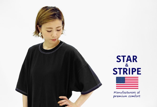 スターアンドストライプ Star Stripe Tシャツドレス 半袖ワンピース Tシャツワンピース T Shirts Dress レディース 通販可能 広島市正規取扱店 J S Company