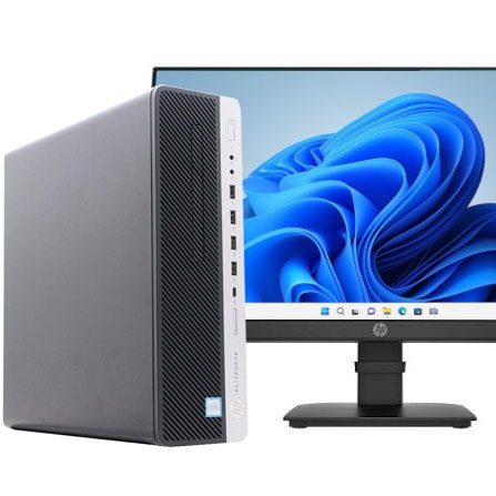 HP EliteDesk 800 G4 SFF(1243157)【23.8インチワイド HP P24 G4】【Win11 64bit】【Core i7 8700】【メモリ16GB