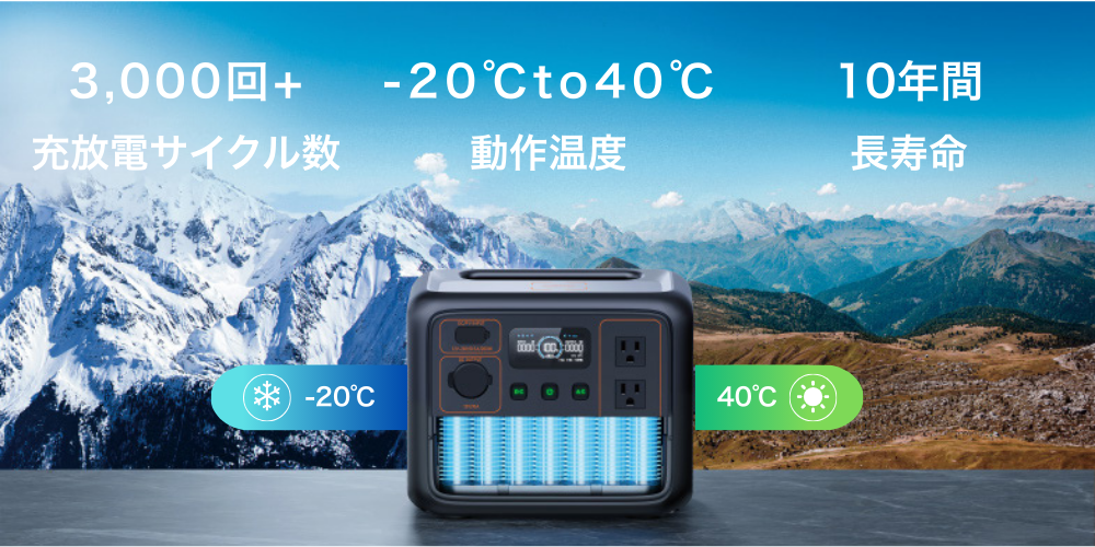 BLUETTI】AC50P 小型ポータブル電源 504Wh 700W｜防災推奨・車中泊