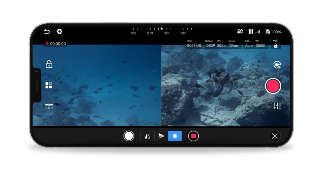 CHASING 補助カメラデバイス画面