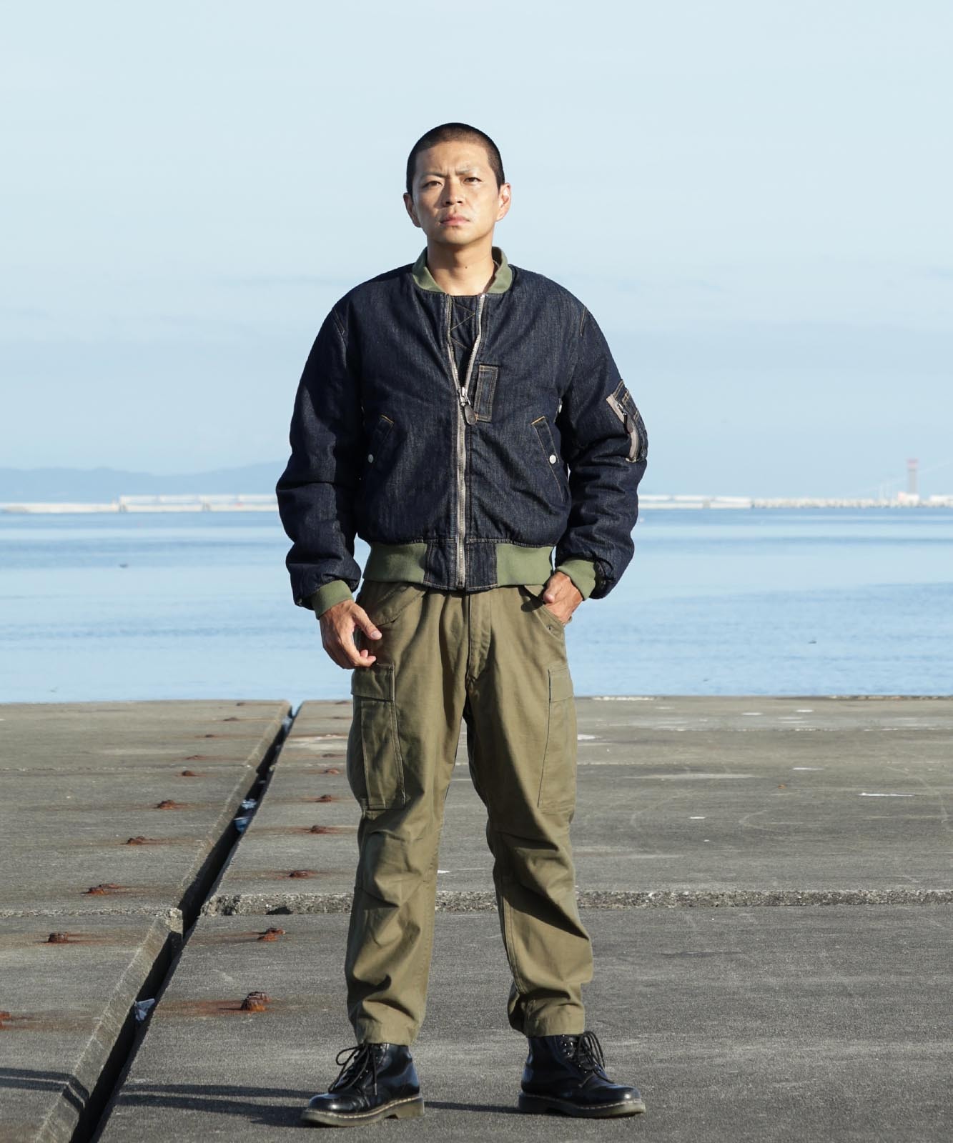 デニム MA-1 フライトジャケット 児島ジーンズ KGR-504