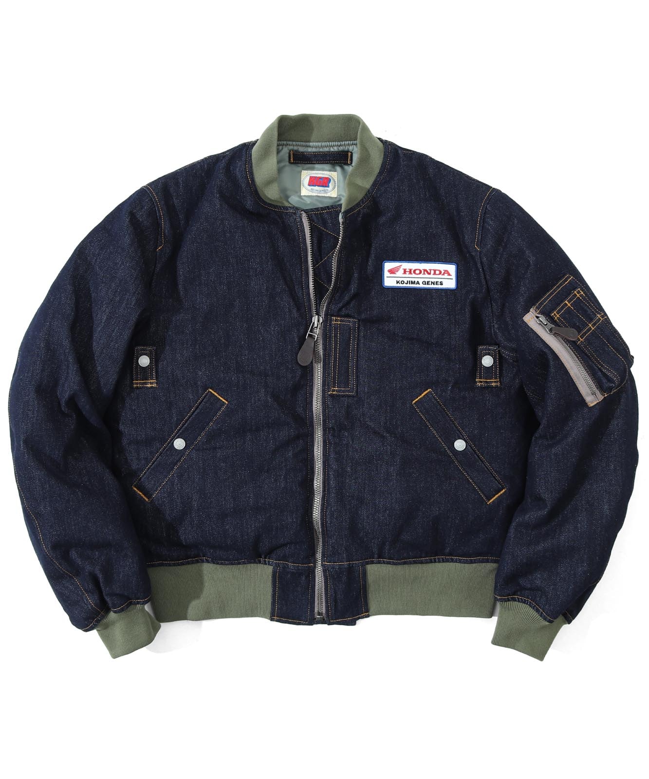 Honda Collab Denim MA-1 Flight Jacket by KGR / ホンダコラボ デニムMA-1 フライトジャケット by KGR