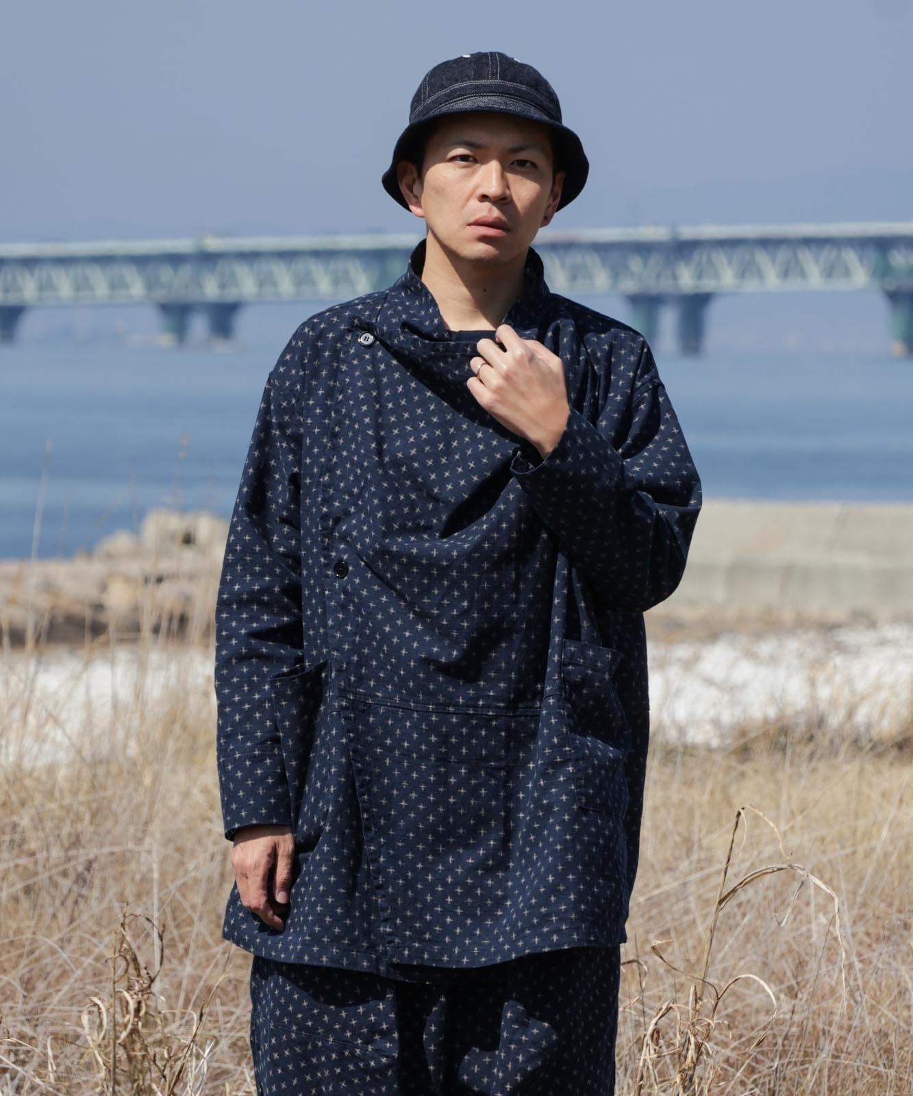 LX-215 かすり十文字 ドレープコート