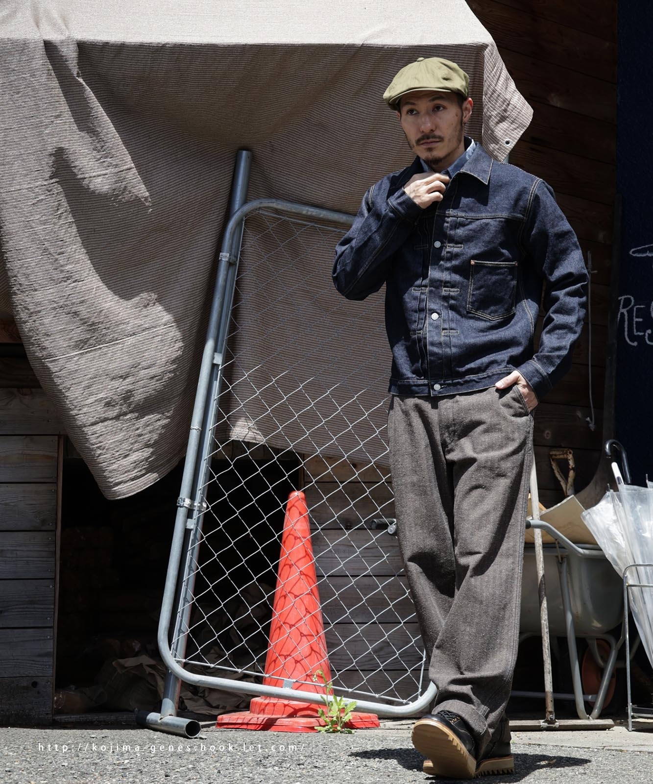 ラグランステッチ34 17oz Left Hand Twill Selvedge Denim Jacket World War Ⅱ Type