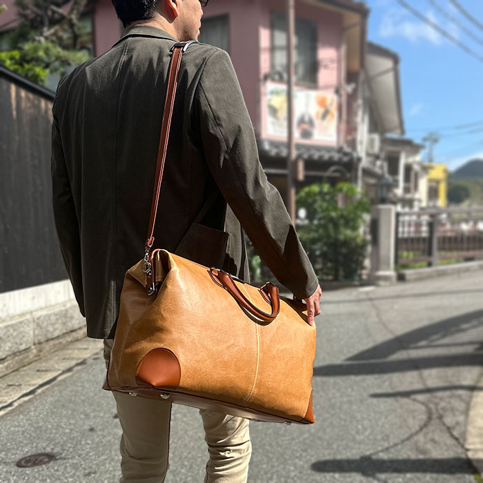 肩掛け キャメル