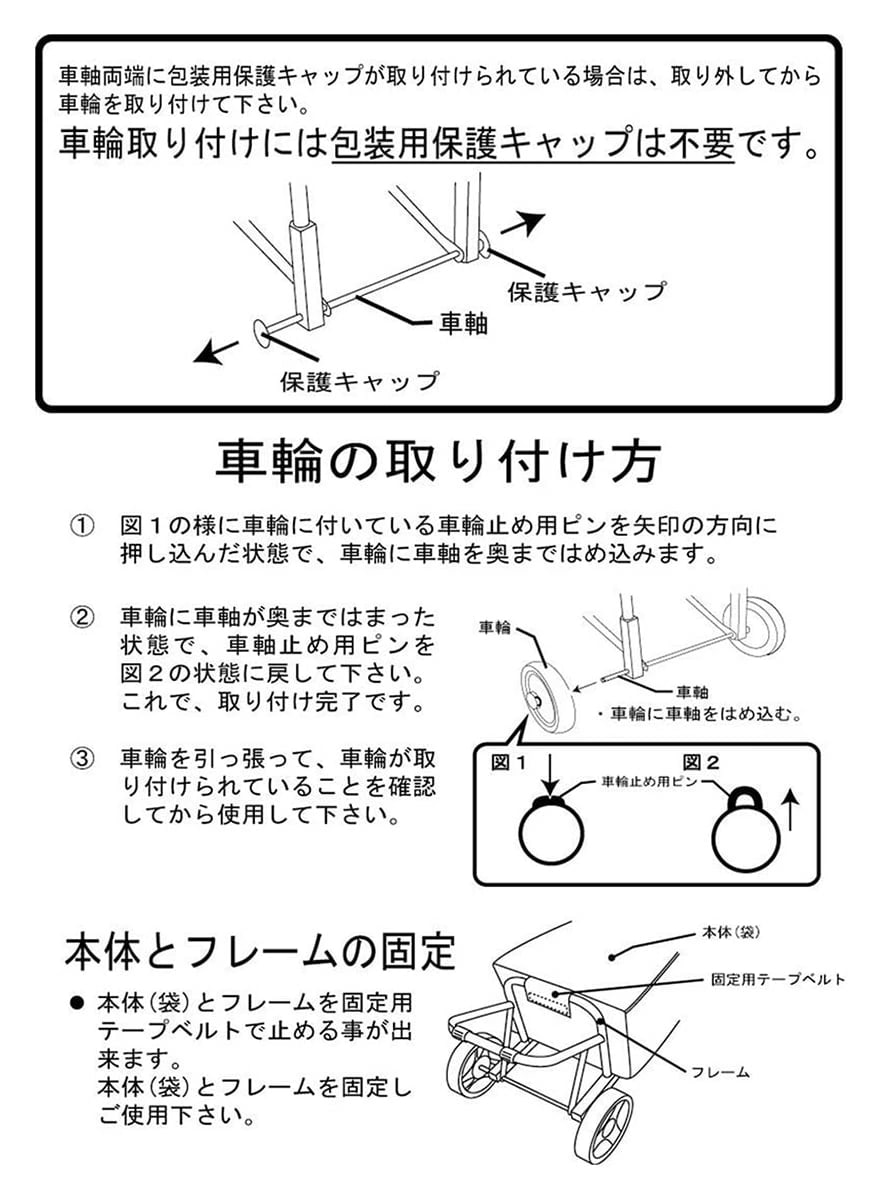 車輪の付け方