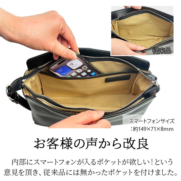 大きく開いて内装生地も明るいベージュで中のものが分かりやすい