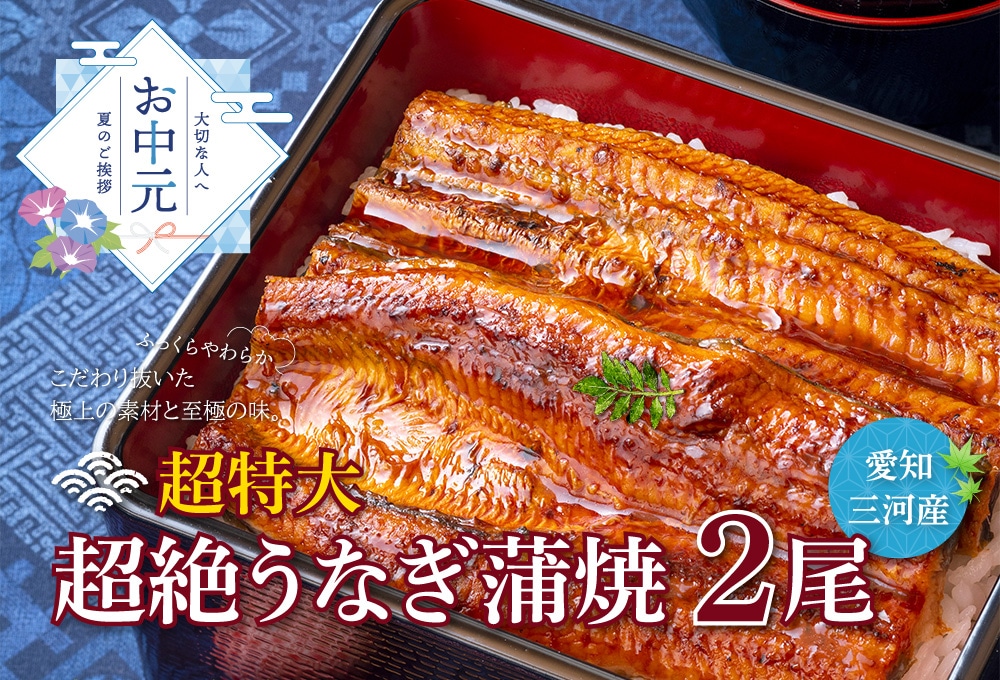 【お中元セット】超絶うなぎ　蒲焼　愛知三河産　超特大2尾