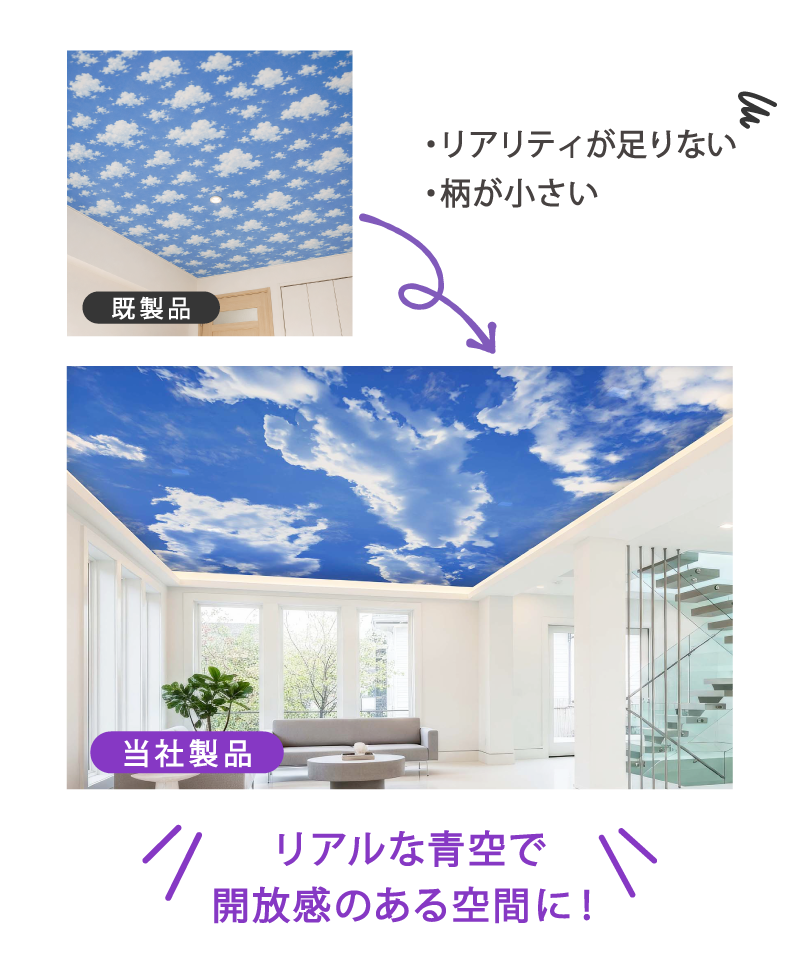 既製品と当社製品の比較