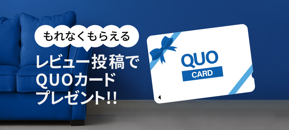 レビュー投稿でクオカードプレゼント